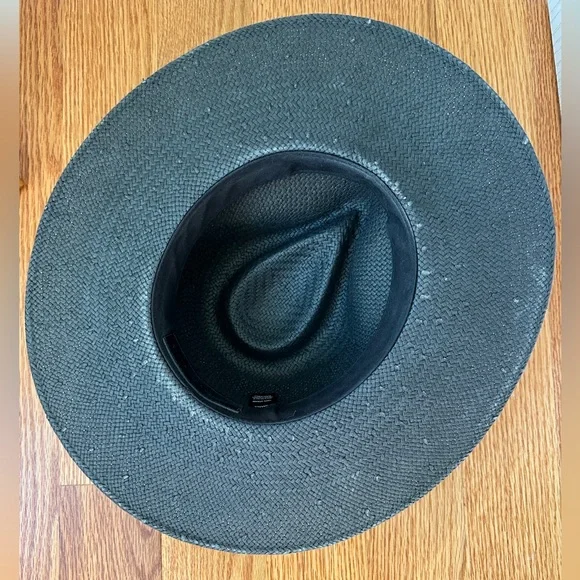 Janessa Leone Rose straw fedora - black - Picture 11 of 11